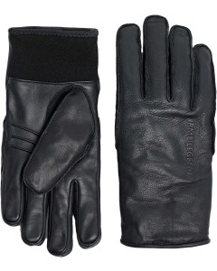 Glove leather black dull