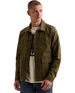 DENIM JACKET CROSSHATCHED COTTON Olive Night