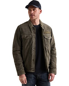 Button jacket AIR LEATHER Suede tr Overland Trek