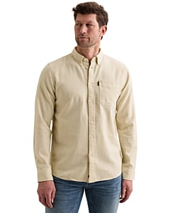 Long sleeve shirt Cotton slub garm Bone White