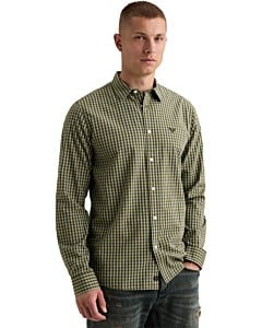 Long sleeve shirt Check Loden Green