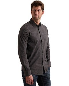 Long sleeve shirt Print on poplin Obsidian