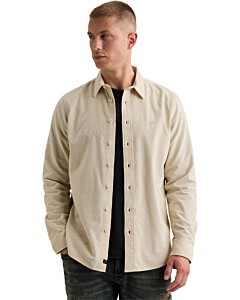 Long sleeve shirt Fine Corduroy Bone White