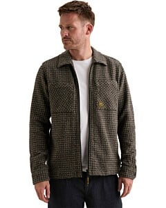 Long sleeve shirt Yarn dye structu Obsidian