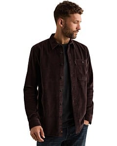 Long sleeve shirt Dobby Corduroy Dark Aubergine