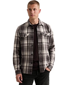 Long sleeve shirt Yarn Dyed Check Obsidian
