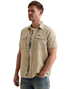Short Sleeve Shirt Mattweave 2 ton Spray Green