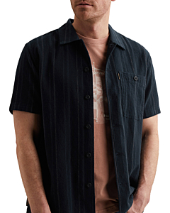Short Sleeve Shirt Yarn dye mattwe Carbon