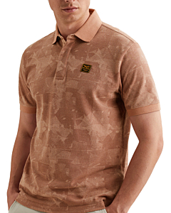 Short sleeve polo printed two tone Rose Dawn