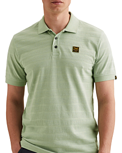 Short sleeve polo jacquard jersey Cameo Green