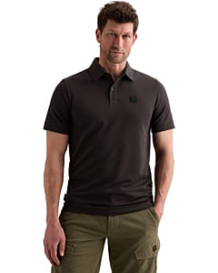 Short sleeve polo stretch pique bl Obsidian