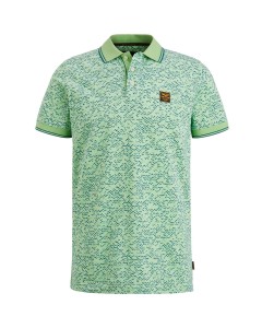 Short sleeve polo two tone pique p greengage