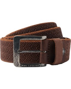 Belt waxed leather belt d.brown