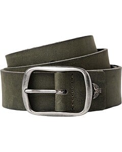 Belt Leather cut out Olive Night