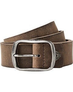 Belt Leather cut out Tobacco Brown