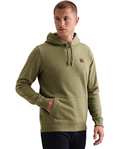 Hooded 3t cross terry melange Loden Green