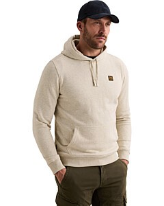 Hooded 3t cross terry melange Bone White Melee