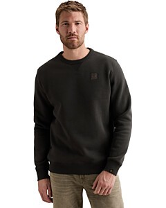Crewneck soft fleece sweat Obsidian