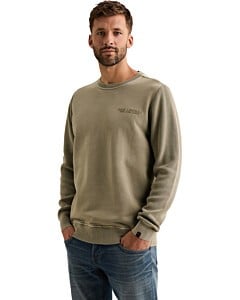 Crewneck sweat knit combination Abbey Stone