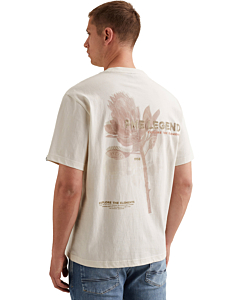 Short sleeve r-neck soft oe digita Egret