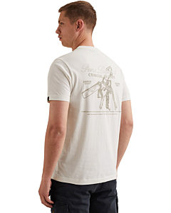 Short sleeve r-neck single jersey Egret