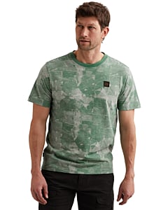 Short sleeve r-neck slub jersey ao Cameo Green