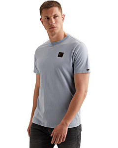 Short sleeve r-neck washed garment Hydrangea