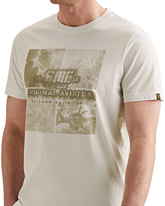 Short sleeve r-neck single jersey Egret