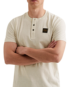 Short sleeve r-neck slub jersey he Egret