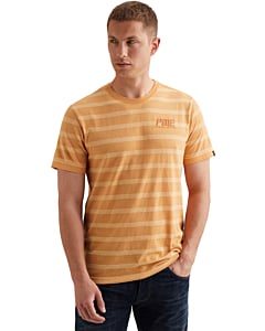 Short sleeve r-neck new stripe Gold Earth