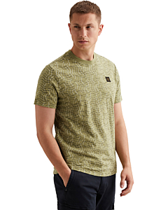 Short sleeve r-neck slub jersey ao Mosstone