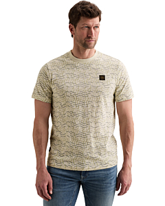 Short sleeve r-neck slub jersey ao Bone White