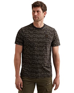Short sleeve r-neck slub jersey ao Obsidian