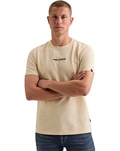 Short sleeve r-neck flat waffle je Bone White