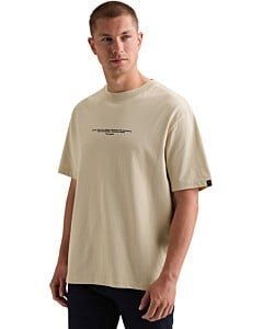 Short sleeve r-neck heavy oe digit Bone White