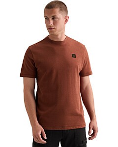 Short sleeve r-neck light slub ter Arabian Spice