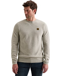 R-neck cotton structure Light Grey Melee