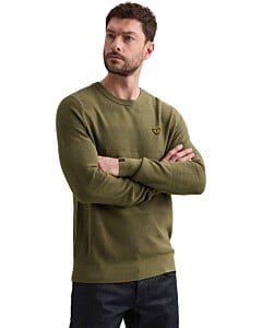 R-neck cotton modal structure Loden Green