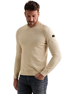 R-neck soft blend Bone White