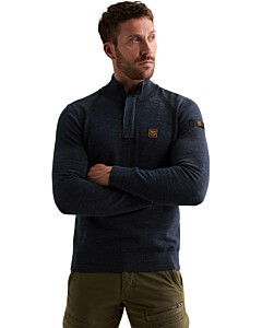 Half zip collar cotton rib melee k Salute