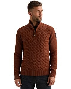 Half zip collar cotton mix yarn Arabian Spice