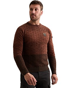 R-neck gradient knit Arabian Spice