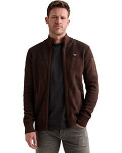 Zip jacket cotton structure Cappuccino