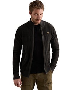 Zip jacket cotton structure Obsidian