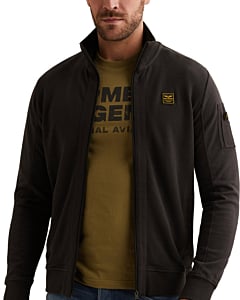 Zip jacket jacquard structure Obsidian