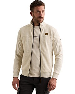 Zip jacket jacquard interlock fren Bone White Mele