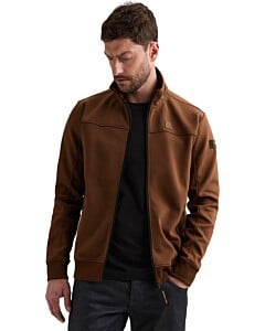Zip jacket interlock sweat Cappuccino