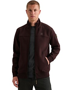 Zip jacket interlock sweat Dark Aubergine