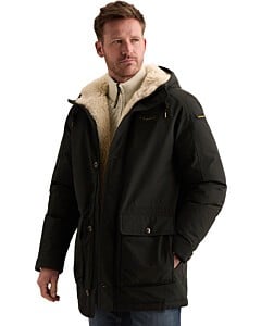 Semi long jacket B9 AVIATION PARKA Black