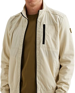 SHORT JACKET cotton terry nylon mi Bone White